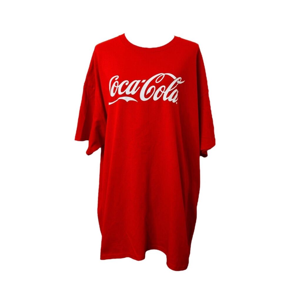 Coca-Cola Men’s Shirt Red Gildan Heavy Cotton Crewneck Short Sleeve Size 3XL